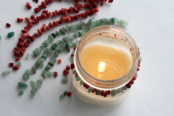 10 oz. Mason Jar Natural Soy Wax Candle with Bracelet