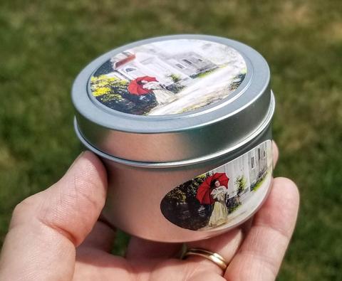 4 oz. candle tin natural soy wax Orla Soy Candle Rhode Island Weddings