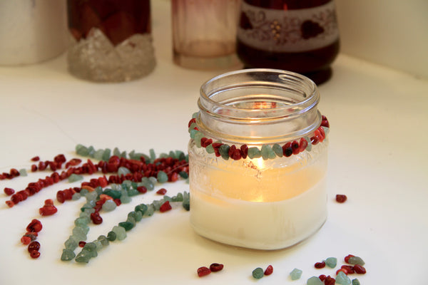 10 oz. Mason Jar Natural Soy Wax Candle with Bracelet 29 scent choices