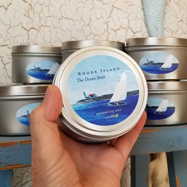Rhode Island 'The Ocean State' Soy Candle 8 oz. Tin