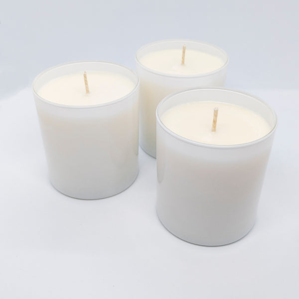 11 oz. Scented Natural Soy Wax Candle White Glass Tumbler